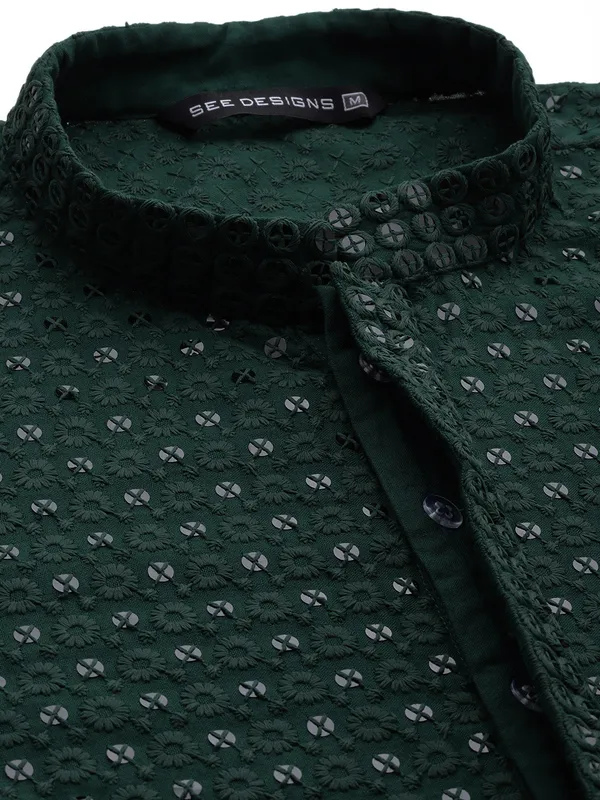 Sequins_Embroidered_Rayon_Kurta_With_pyjama
