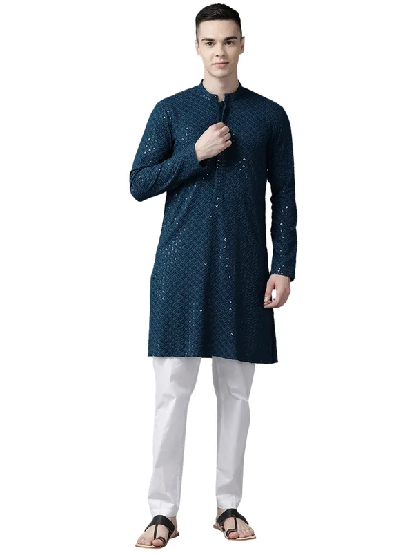 Sequins_Embroidered_Rayon_Kurta