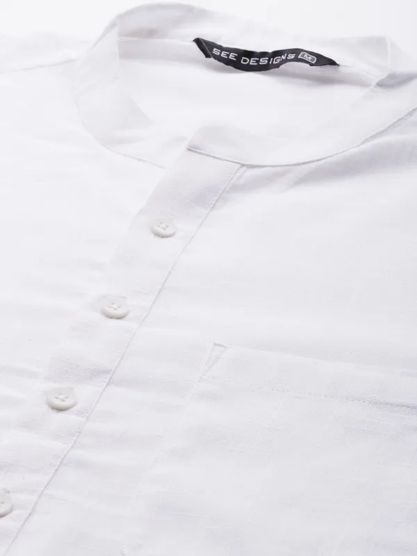 Men_White_Pure_Cotton_Slub_Straight_Kurta
