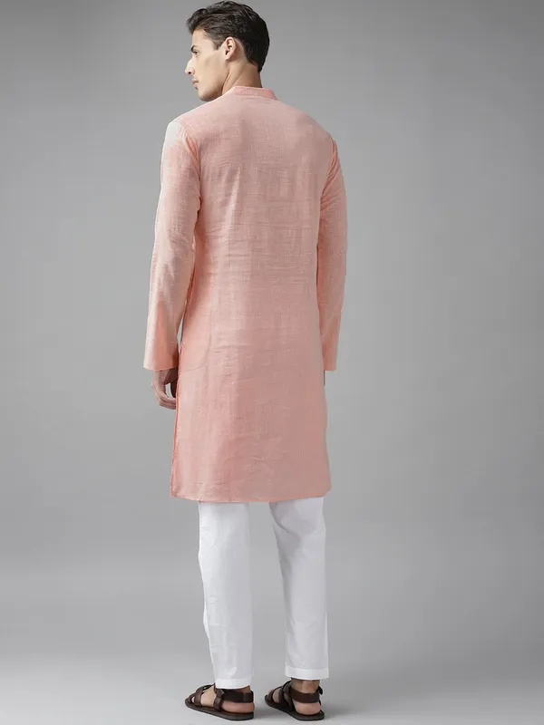 Men_Light_Pink_Cotton_Slub_Straight_Kurta_with_Pyjama