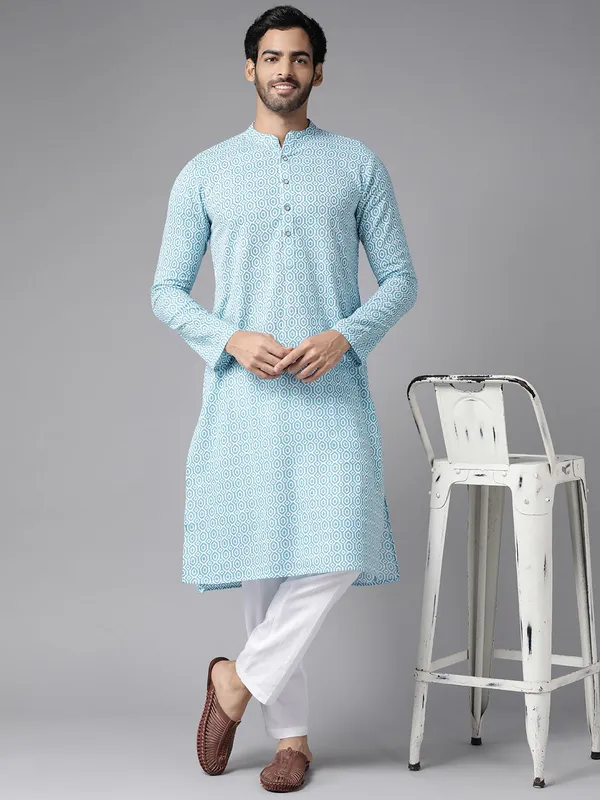 Printed_Pure_Cotton_Straight_kurta_with_Pyjama