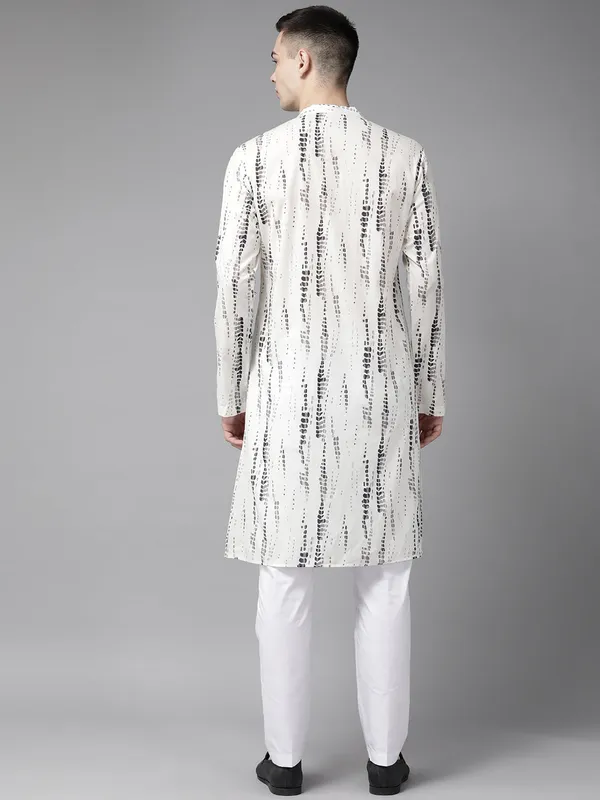 White_&_Grey_Tie_and_Dye_Print_Design_Straight_Kurta