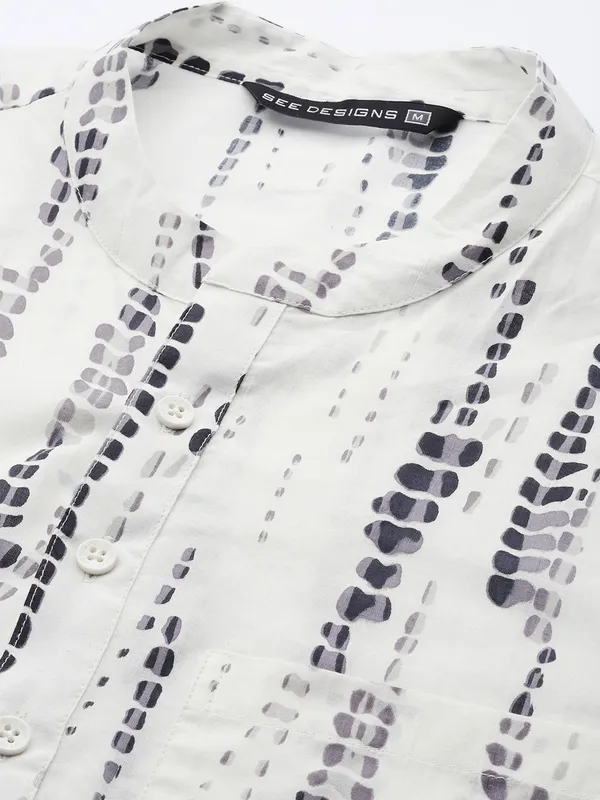White_&_Grey_Tie_and_Dye_Print_Design_Straight_Kurta