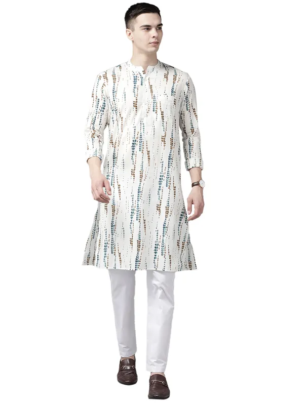 Men_White_Multi_Tie_And_Dye_Print_Design_Straight_Kurta_With_Pyjama