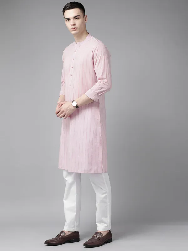 Pink_Stripe_Printed_Straight_kurta_with_Pyjama