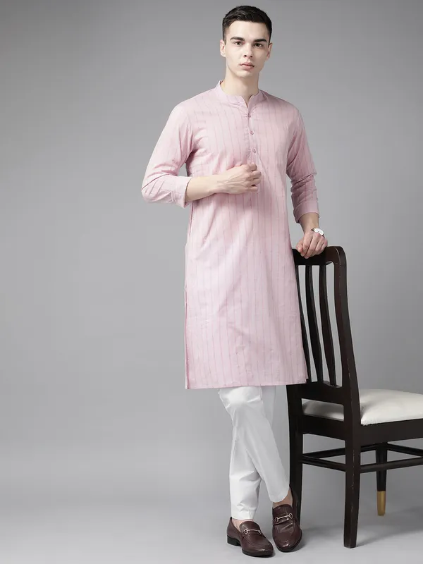 Pink_Stripe_Printed_Straight_kurta_with_Pyjama