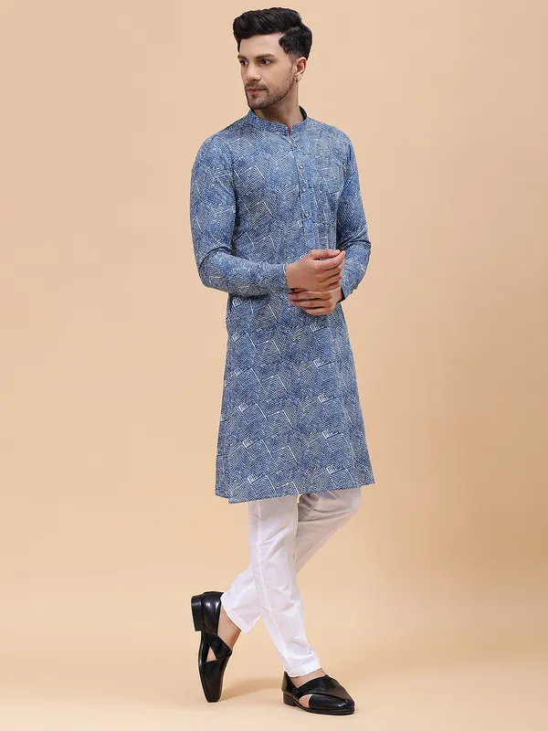 Men_Blue_Pure_Cotton_Printed_Staright_Kurta_With_Pajama