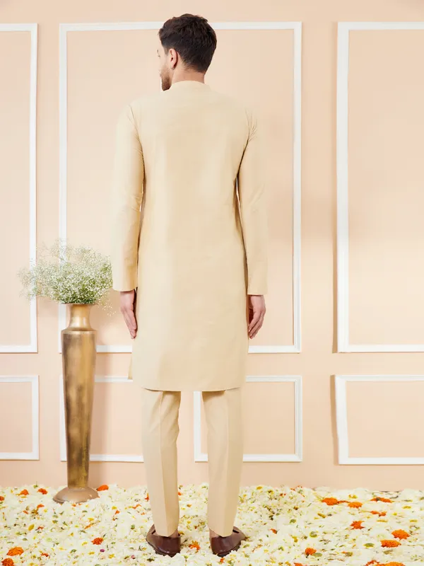 Cream_Cotton_Solid_Straight_Kurta_With_Matching_Pyjama