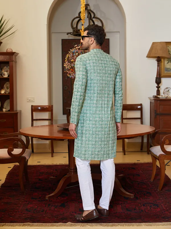 Leaf_Printed_Pure_Cotton_Straight_Kurta