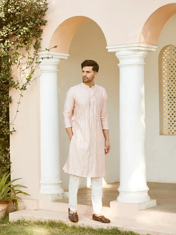 Sequins_Embroidered_Pure_Chanderi_Silk_Straight_Kurta_with_Pyjama