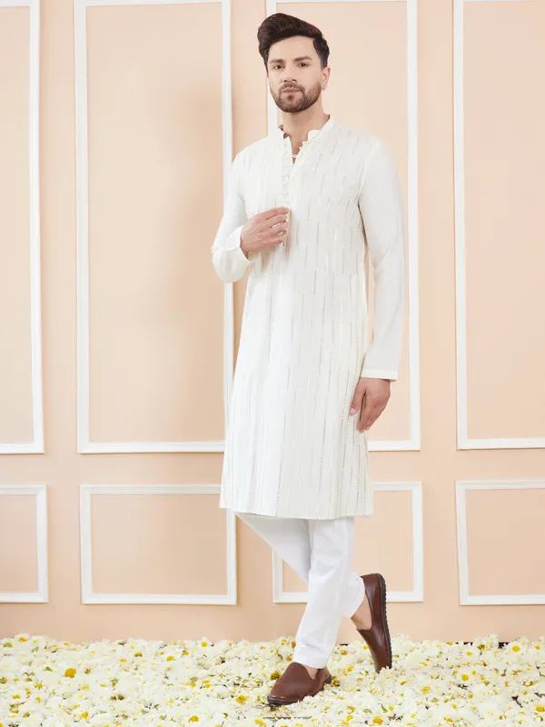 Men_Off_White_and_Gold_Sequins_Embroidered_Chanderi_Silk_Straight__Kurta
