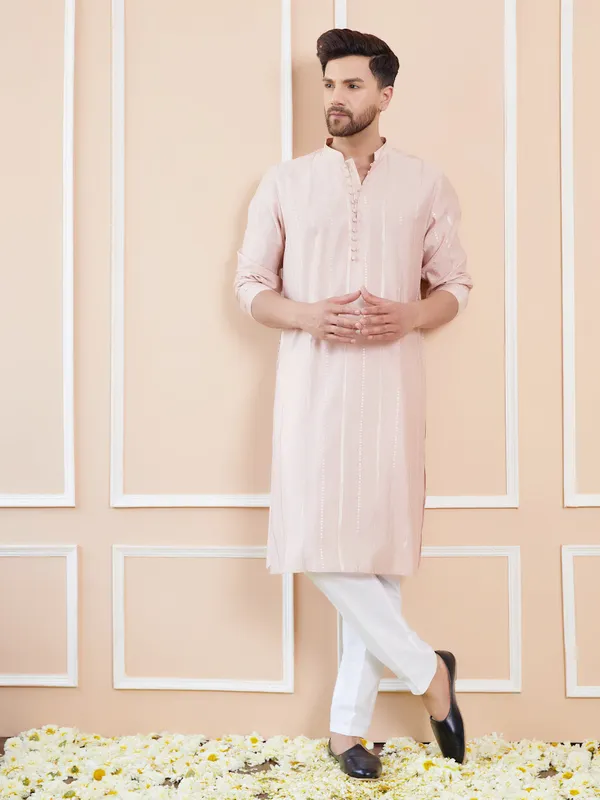 Men_Pink_and_Gold_Sequins_Embroidered_Chanderi_Silk_Straight_Kurta