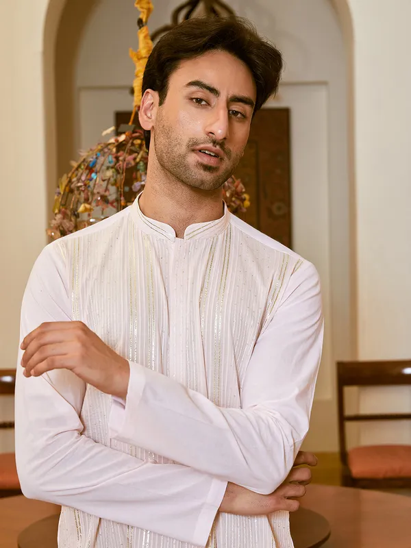 Men_Pink_Cotton_Pintex_Design_Sequins_Kurta_With_Pyjama