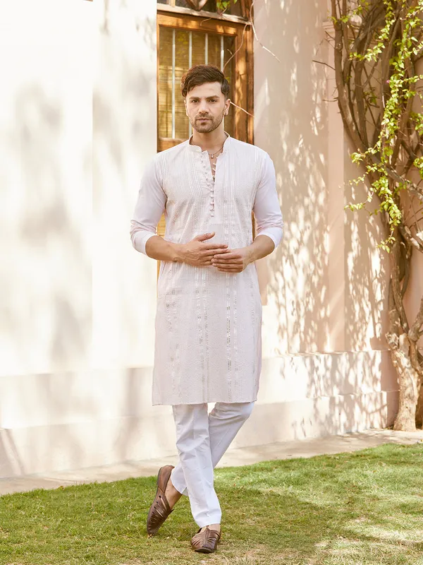 Gota_Strips_and_Thread_Worked_Pure_Cotton_Straight_Kurta_with_Pyjama