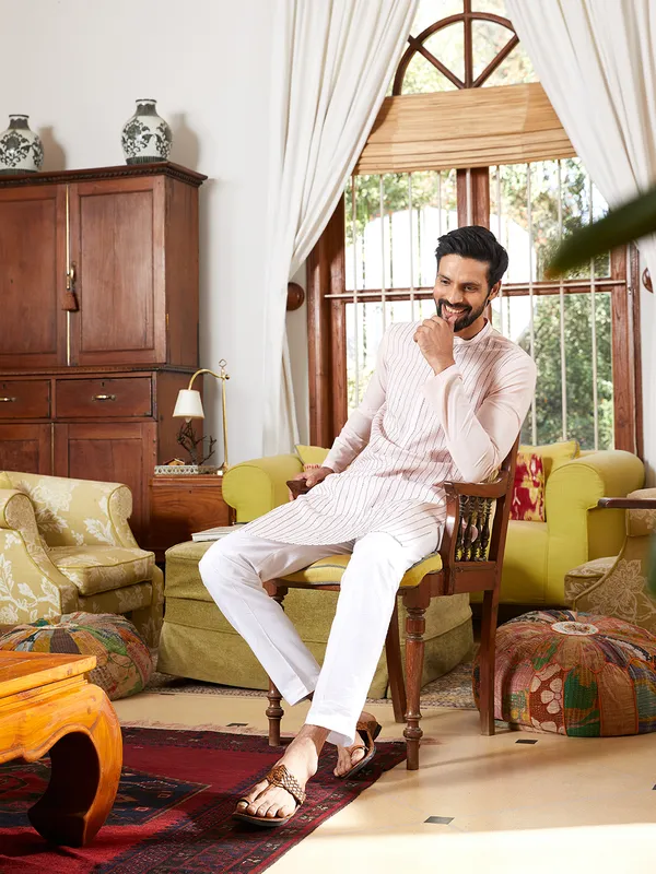 Men_Pink_Cotton_Pintex_Design_Sequins_Kurta_With_Pyjama