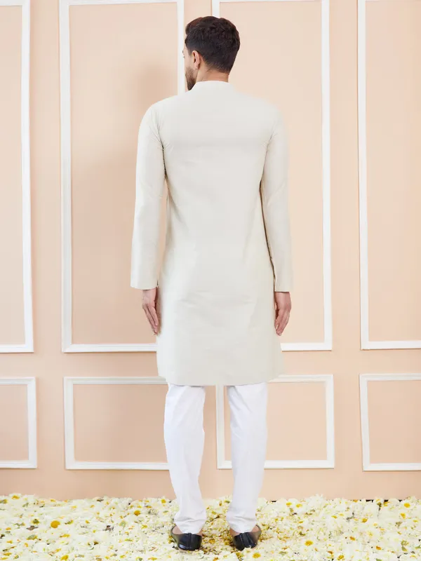 Cream_Cotton_Solid_Straight_Kurta