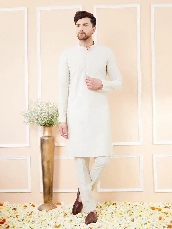Cream_Cotton_Solid_Straight_Kurta_with_Matching_Pyjama