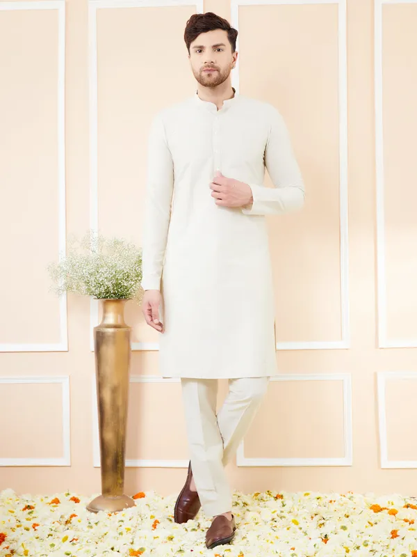 Cream_Cotton_Solid_Straight_Kurta_with_Matching_Pyjama