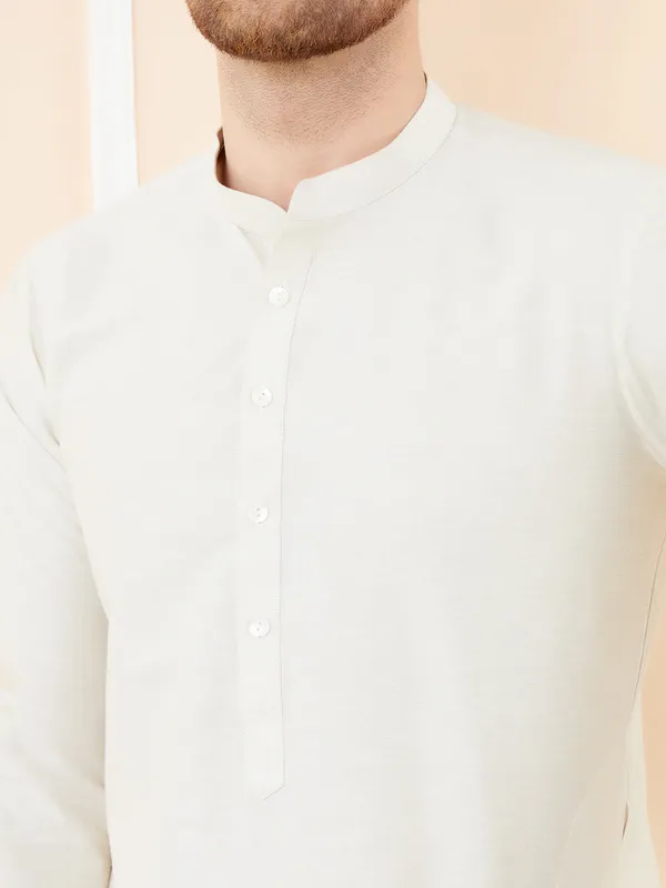 Cream_Cotton_Solid_Straight_Kurta_with_Matching_Pyjama