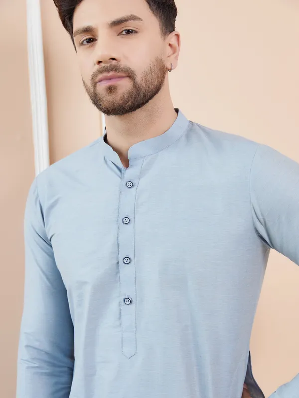 Blue_Cotton_Solid_Straight_Kurta_With_Pyjama