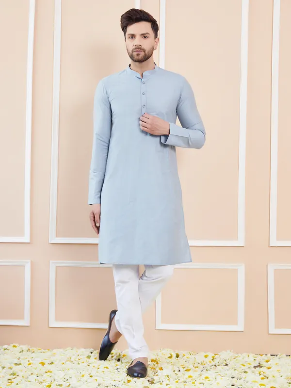 Blue_Cotton_Solid_Straight_Kurta_with_Pyjama