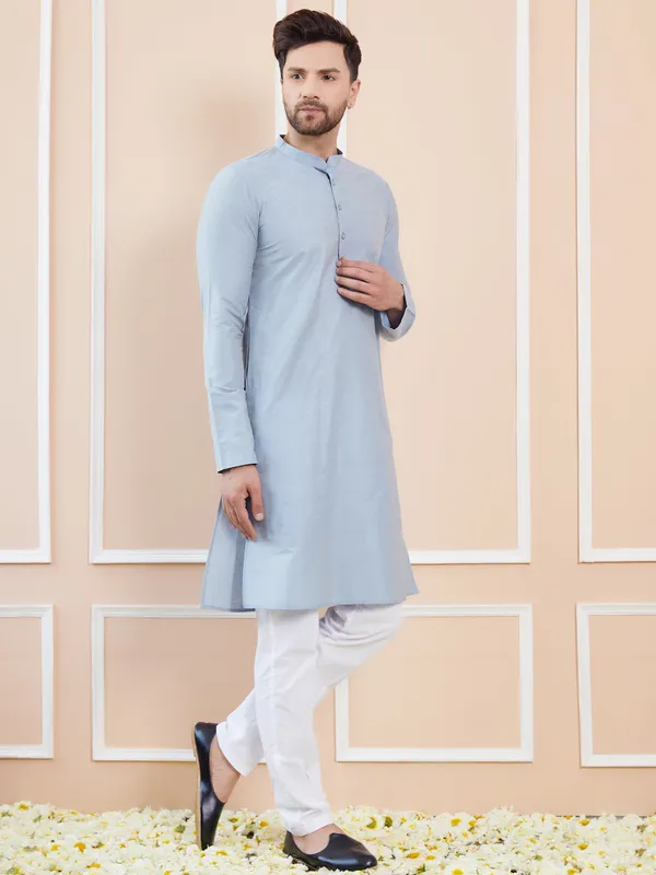 Blue_Cotton_Solid_Straight_Kurta_with_Pyjama