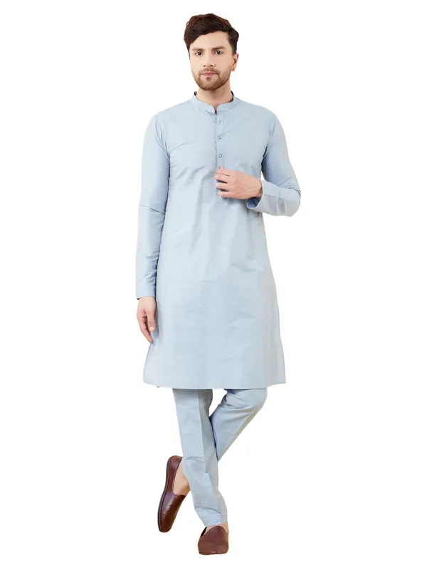 Blue_Cotton_Solid_Straight_Kurta_With_Matching_Pyjama