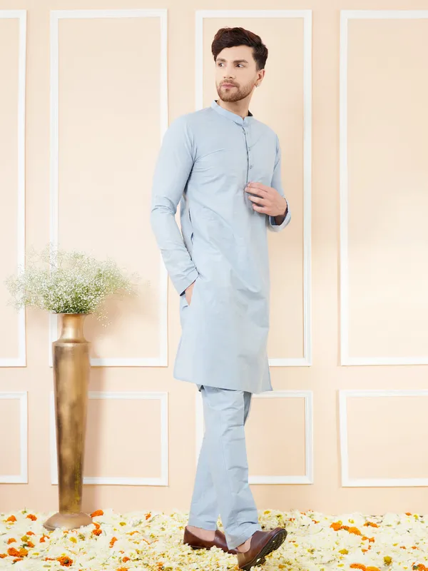 Blue_Cotton_Solid_Straight_Kurta_with_Matching_Pyjama