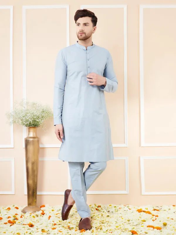 Blue_Cotton_Solid_Straight_Kurta_with_Matching_Pyjama