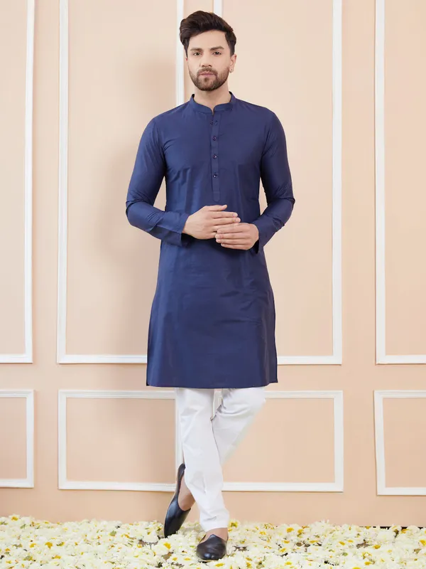 Blue_Cotton_Solid_Straight_Kurta