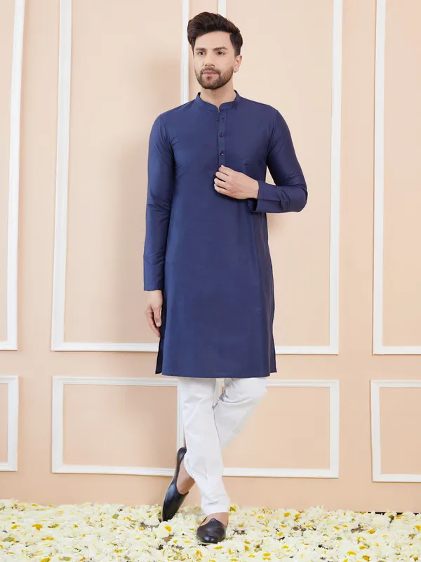 Blue_Cotton_Solid_Straight_Kurta