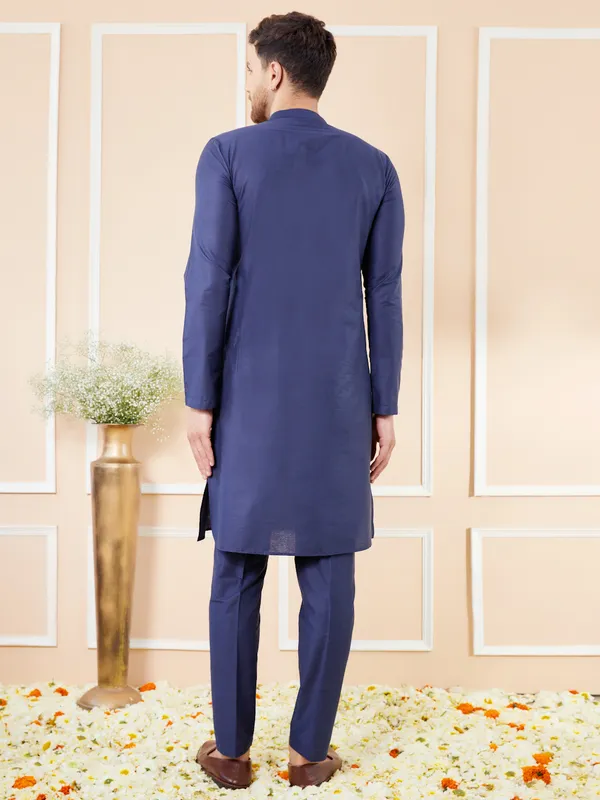 Blue_Cotton_Solid_Straight_Kurta_with_Matching_Pyjama