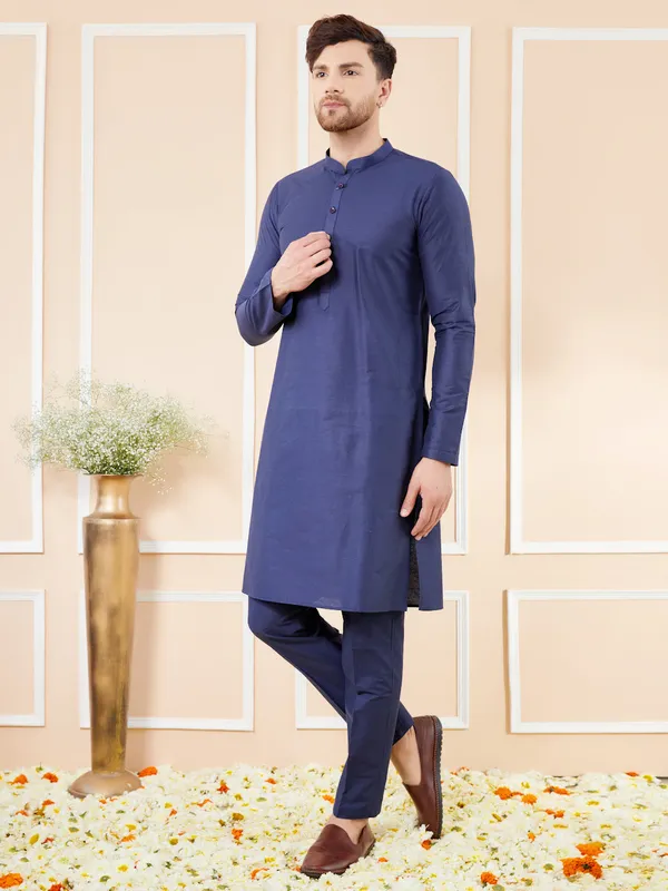 Blue_Cotton_Solid_Straight_Kurta_with_Matching_Pyjama