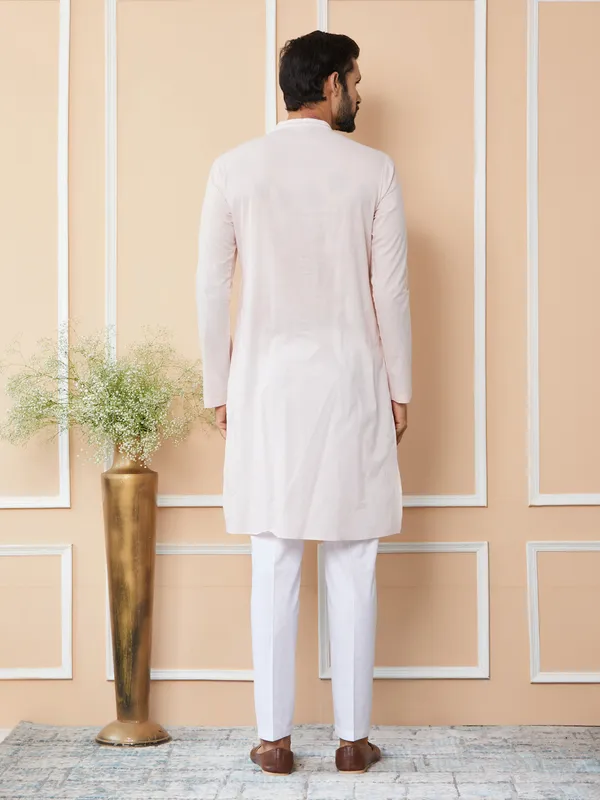 Light_Pink_Thread_&_Sequin_Worked_Pure_Cotton_Straight_Kurta_with_Pyjama