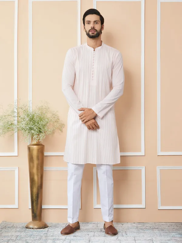 Light_Pink_Thread_&_Sequin_Worked_Pure_Cotton_Straight_Kurta
