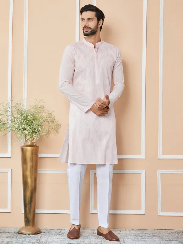 Light_Pink_Thread_&_Sequin_Worked_Pure_Cotton_Straight_Kurta