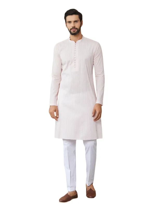Light_Pink_Thread_Worked_Pure_Cotton_Straight_Kurta_with_Pyjama