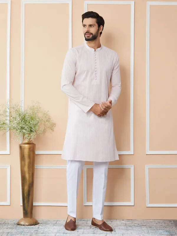 Light_Pink_Thread_Worked_Pure_Cotton_Straight_Kurta