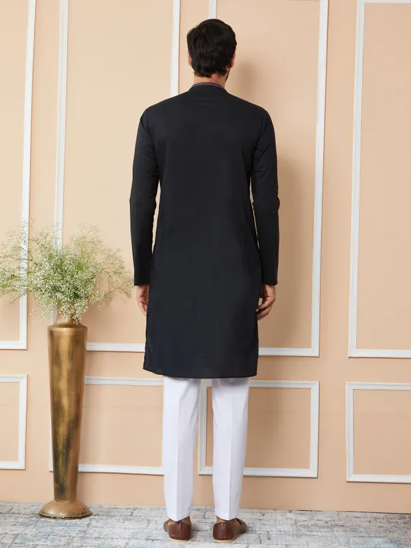 Black_Gota_Strips_and_Sequins_Embroidered_Pure_Cotton_Straight_Kurta_with_Pyjama