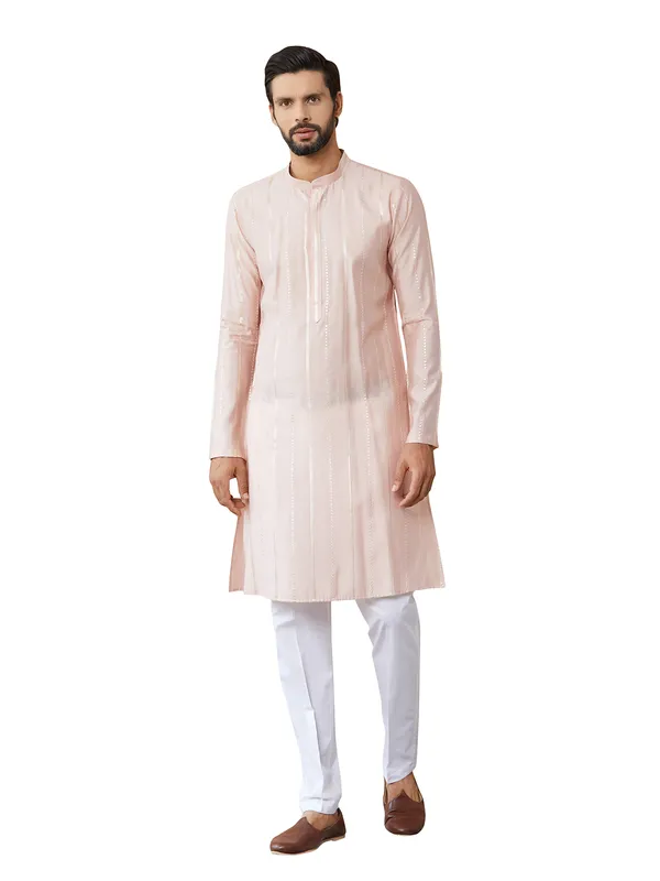 Light_Pink_Sequins_Embroidered_Pure_Chanderi_Silk_Straight_Kurta