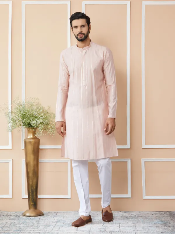 Light_Pink_Sequins_Embroidered_Pure_Chanderi_Silk_Straight_Kurta