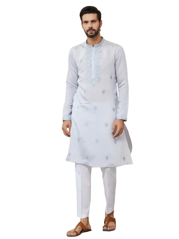 Pastel_Blue_Embroidered_Chanderi_Silk_Straight_Kurta