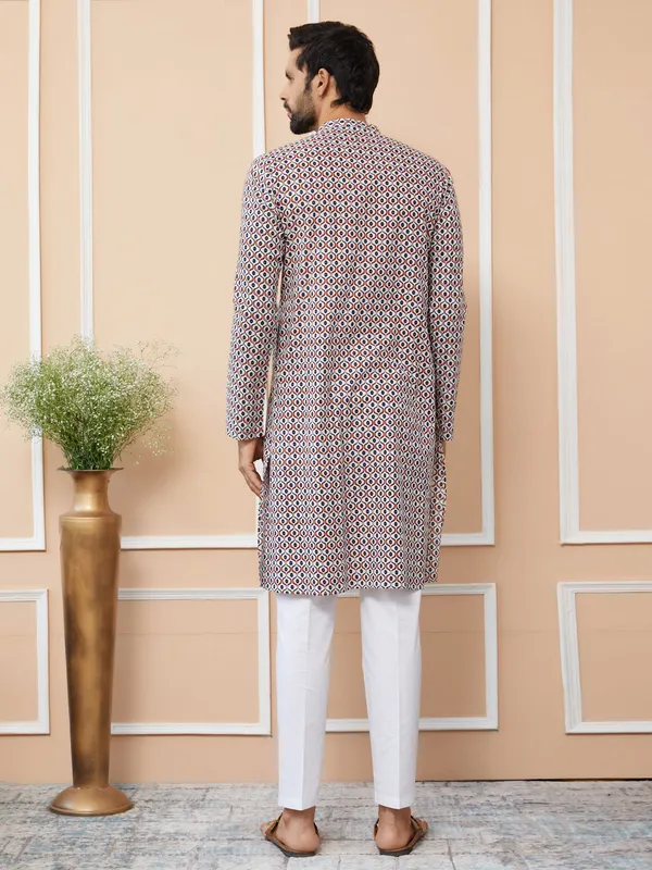 Multi_Printed_Pure_Cotton_Straight_Kurta_with_Pyjama