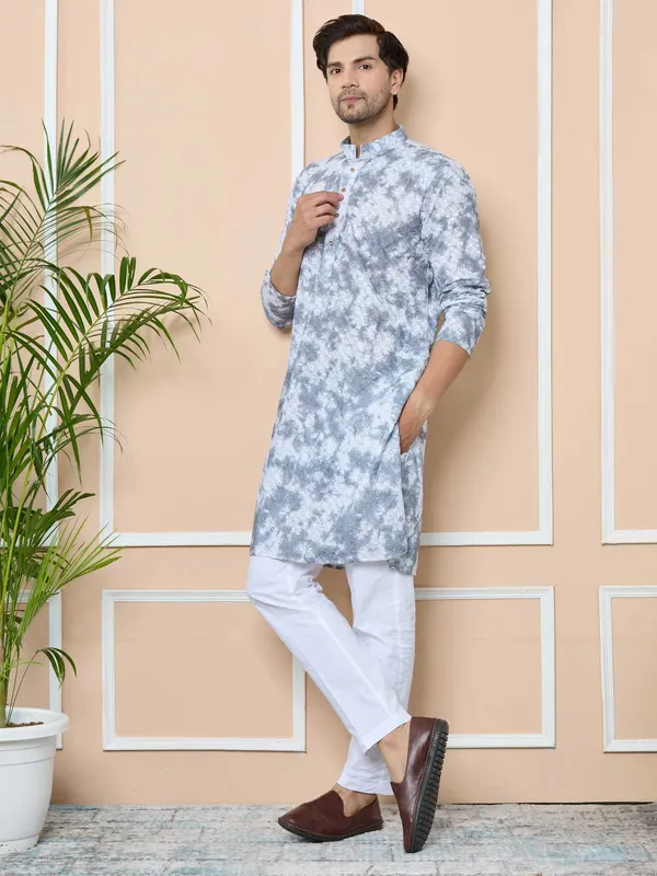 Gray_Tie_&_Dye_Printed_&_Embroidered_Cotton_Straight_Kurta_with_Pyjama