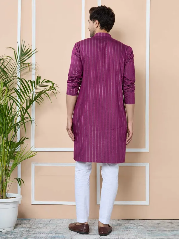 Purple_Thread_Work_Straight_Kurta