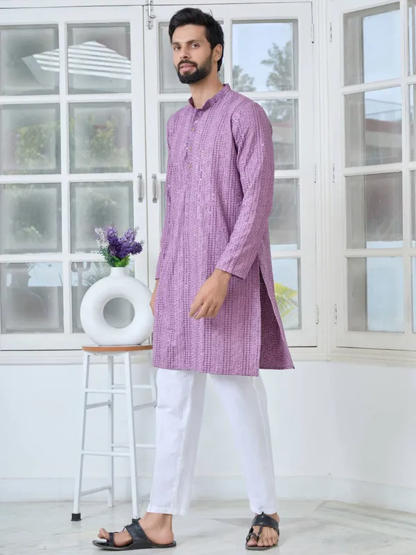 Purple_Embroidered_Rayon_Straight_Kurta_with_Pyjama_with_Pyjama