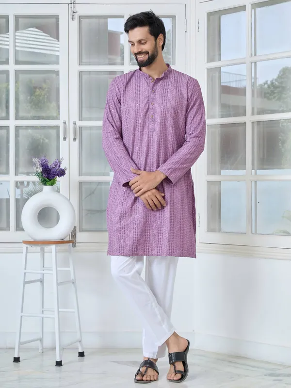 Purple_Embroidered_Rayon_Straight_Kurta
