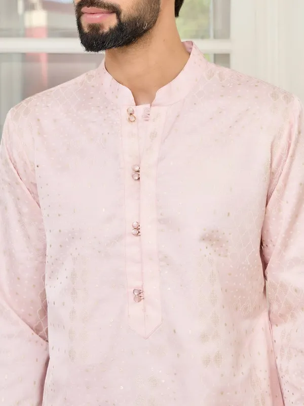 Light_Pink_Embossed_Printed_and_Foil_Printed_Straight_Kurta