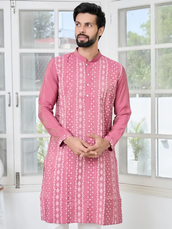 Light_Plum_Embossed_Printed_and_Foil_Printed_Straight_Kurta_with_Pyjama_with_Pyjama