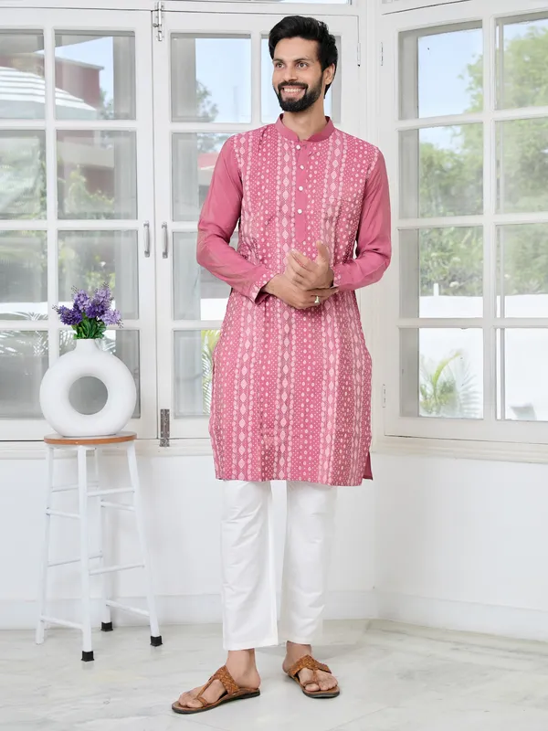 Light_Plum_Embossed_Printed_and_Foil_Printed_Straight_Kurta_with_Pyjama_with_Pyjama
